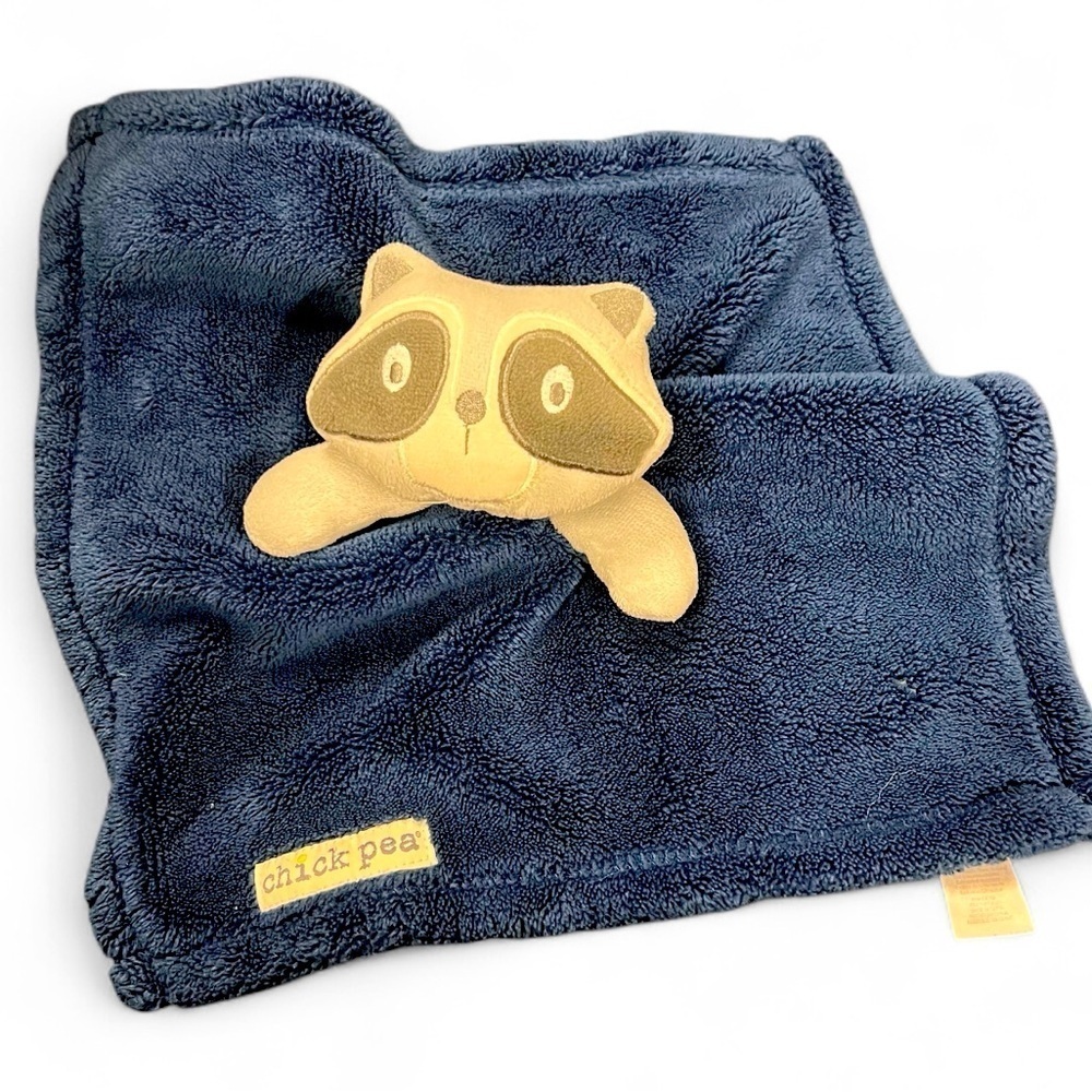 Chick Pea Baby Raccoon blue lovie, soft and comforting in like new condition.